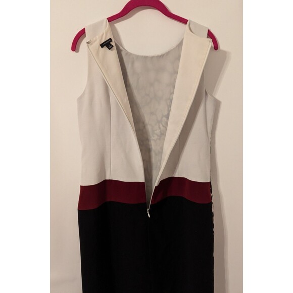 Ann Taylor Leopard Print Color Block Sheath Sleeveless Dress - Picture 5 of 7